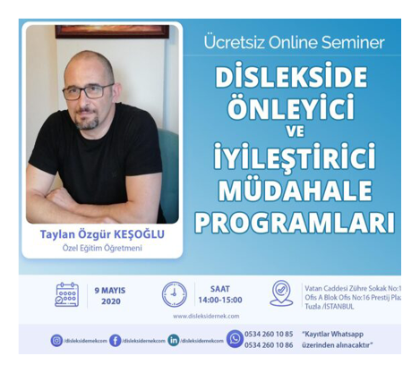 Online Disleksi Semineri  Mayıs 2020
